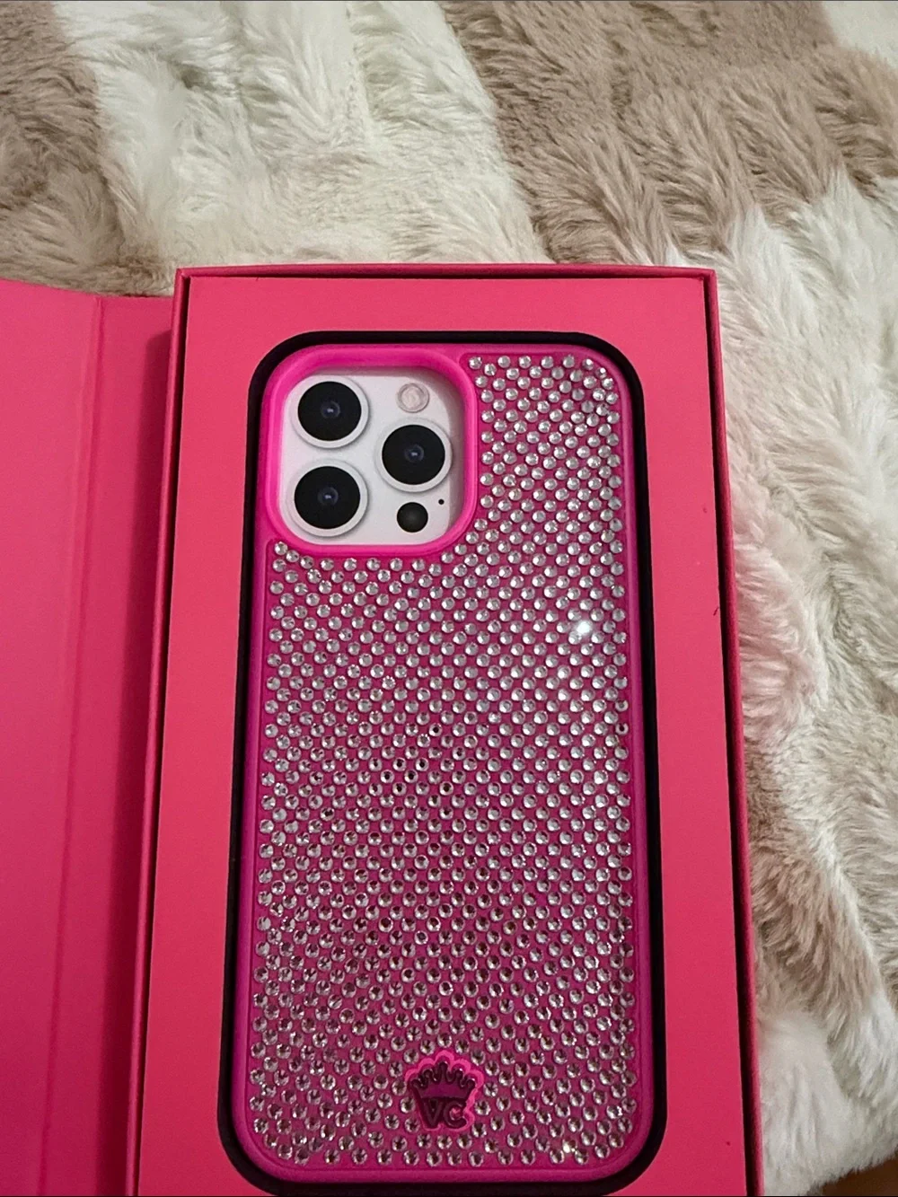 Velvet Caviar Hot Pink Caviar Crystals Phone Case Box